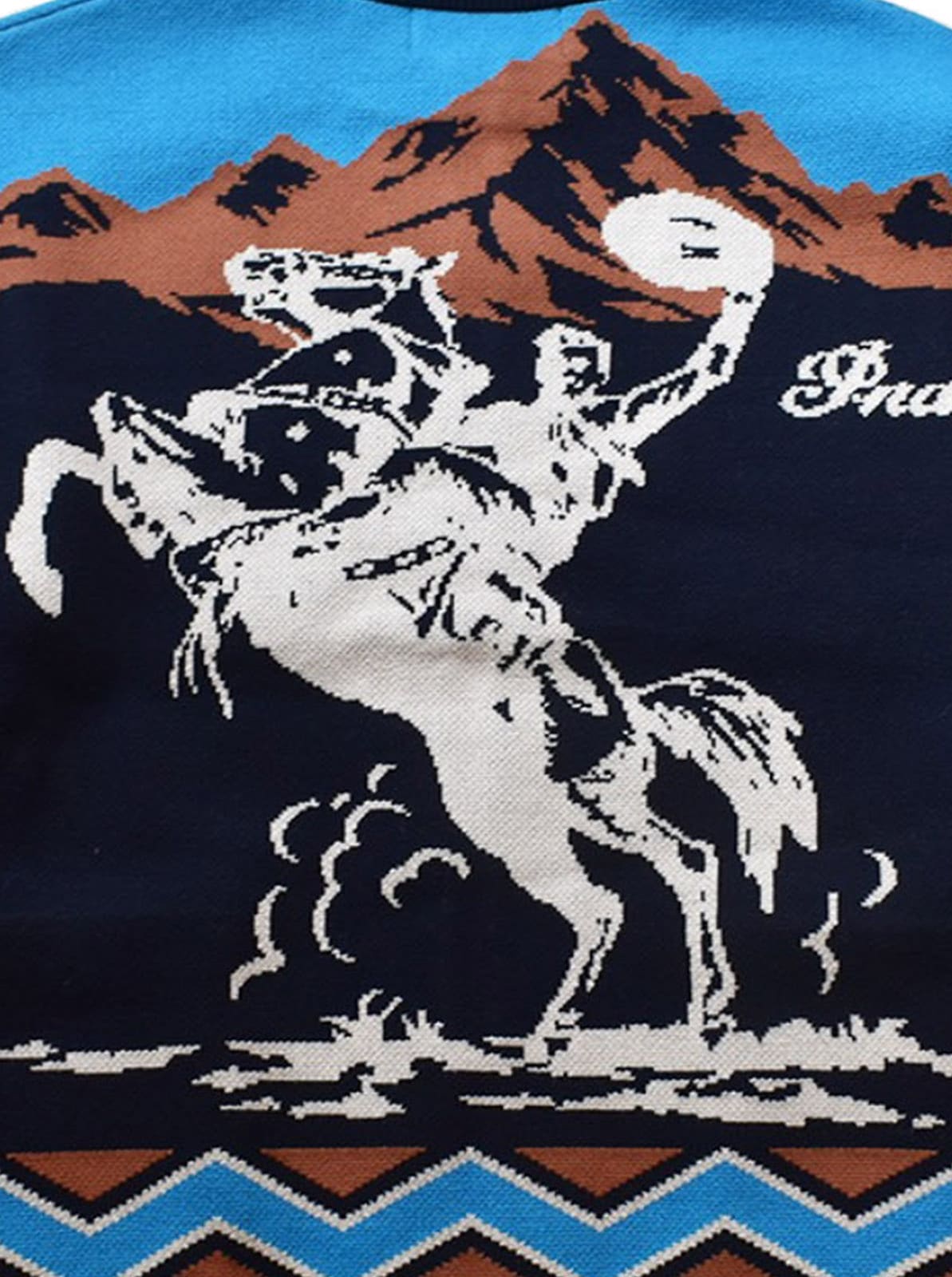 W-Jacquard Zip-up Jacket "CACTUS & RODEO"