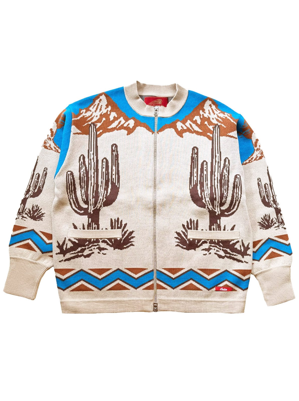 W-Jacquard Zip-up Jacket "CACTUS & RODEO"
