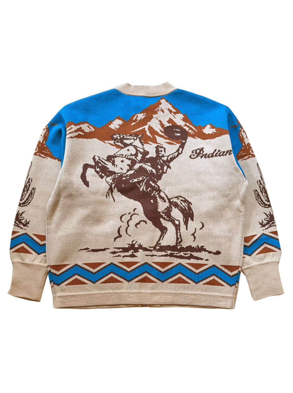 W-Jacquard Zip-up Jacket "CACTUS & RODEO"