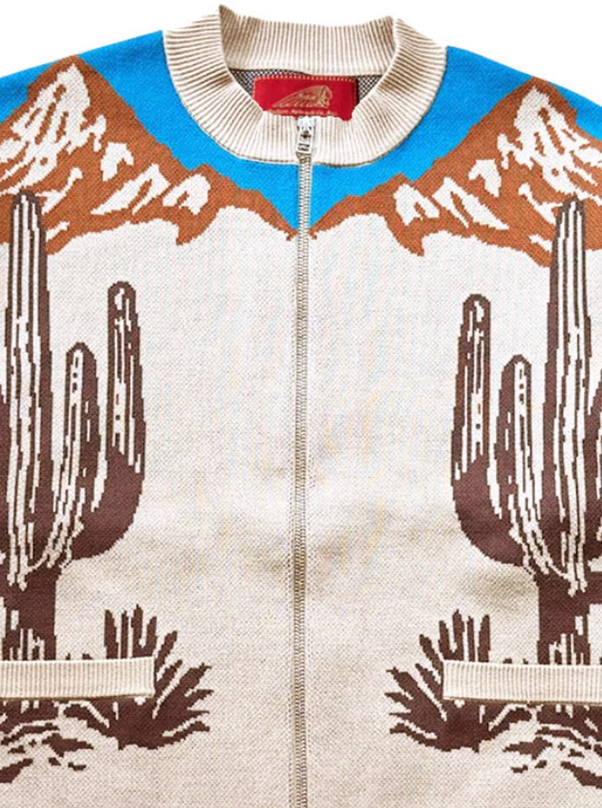 W-Jacquard Zip-up Jacket "CACTUS & RODEO"