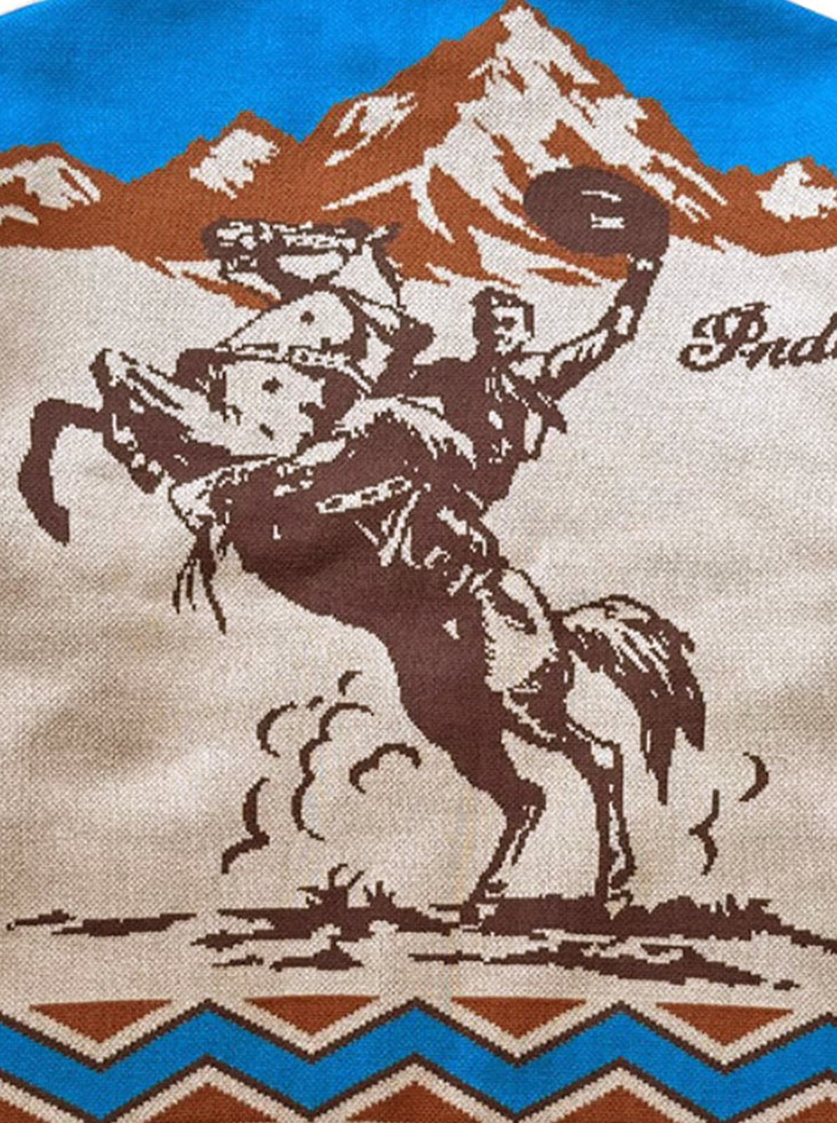 W-Jacquard Zip-up Jacket "CACTUS & RODEO"