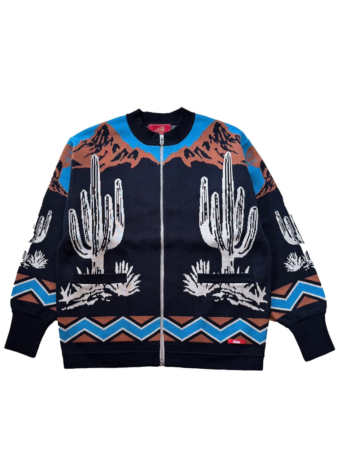 W-Jacquard Zip-up Jacket "CACTUS & RODEO"