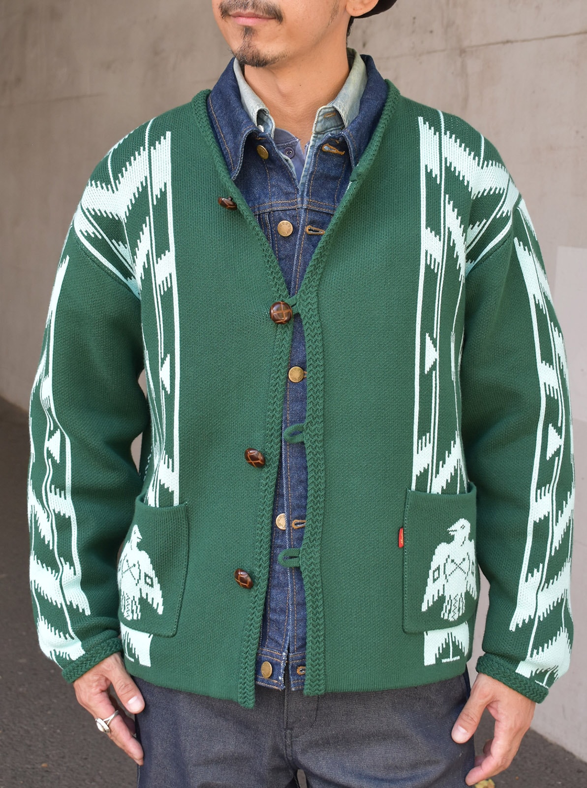 W-Jacquard  Cardigan "Chimayo Stripe"