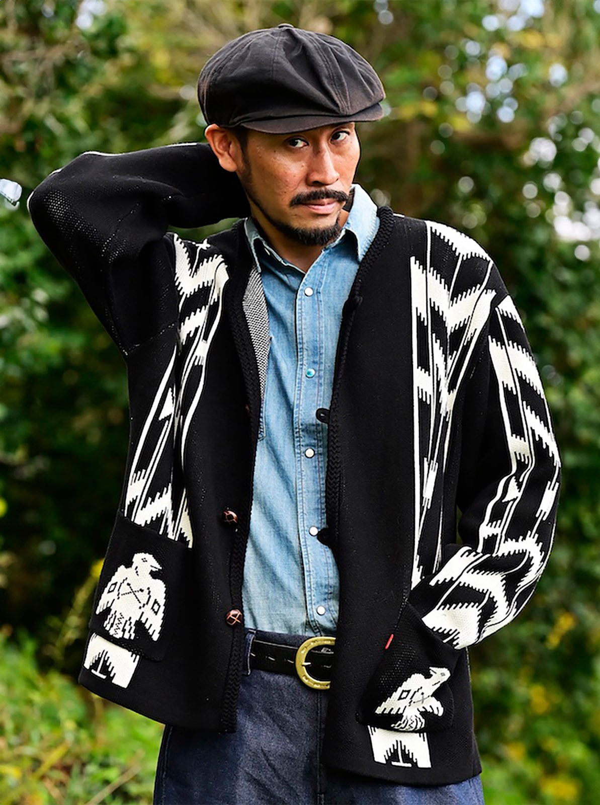 W-Jacquard  Cardigan "Chimayo Stripe"