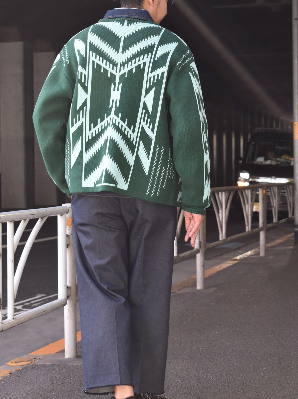 W-Jacquard  Cardigan "Chimayo Stripe"
