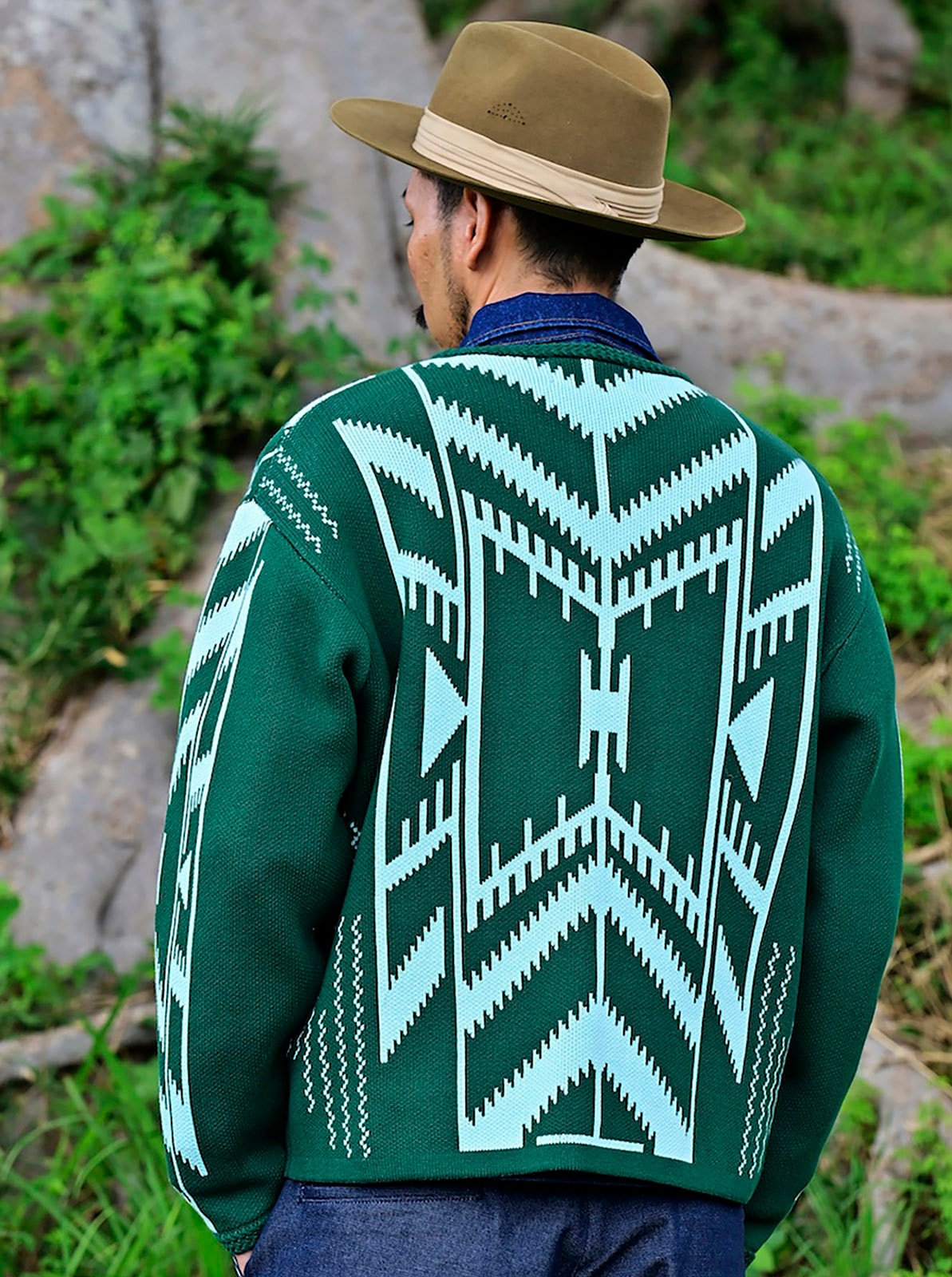 W-Jacquard  Cardigan "Chimayo Stripe"