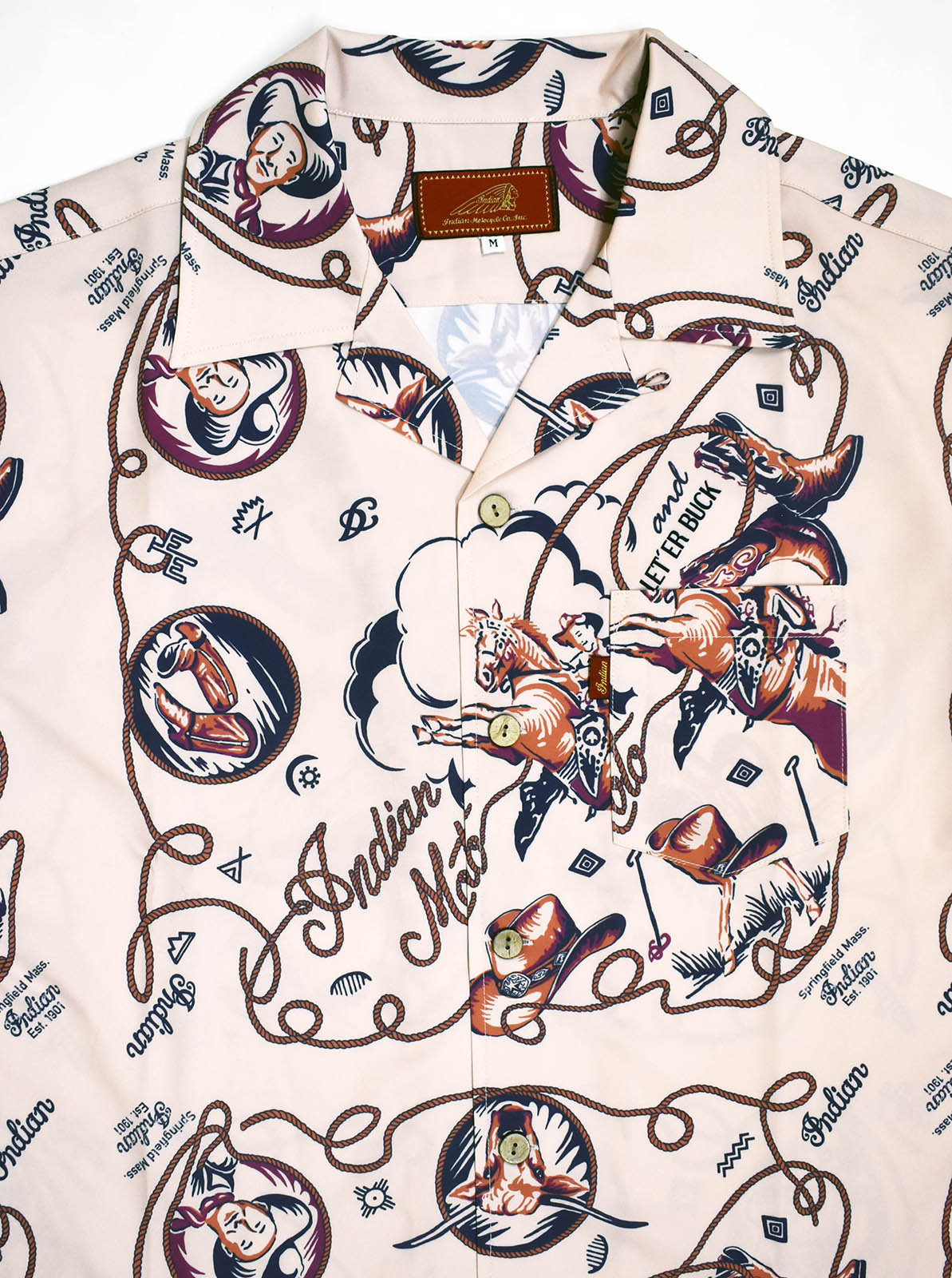 Bandana Print OpenCollar Shirt "HANDPAINT"