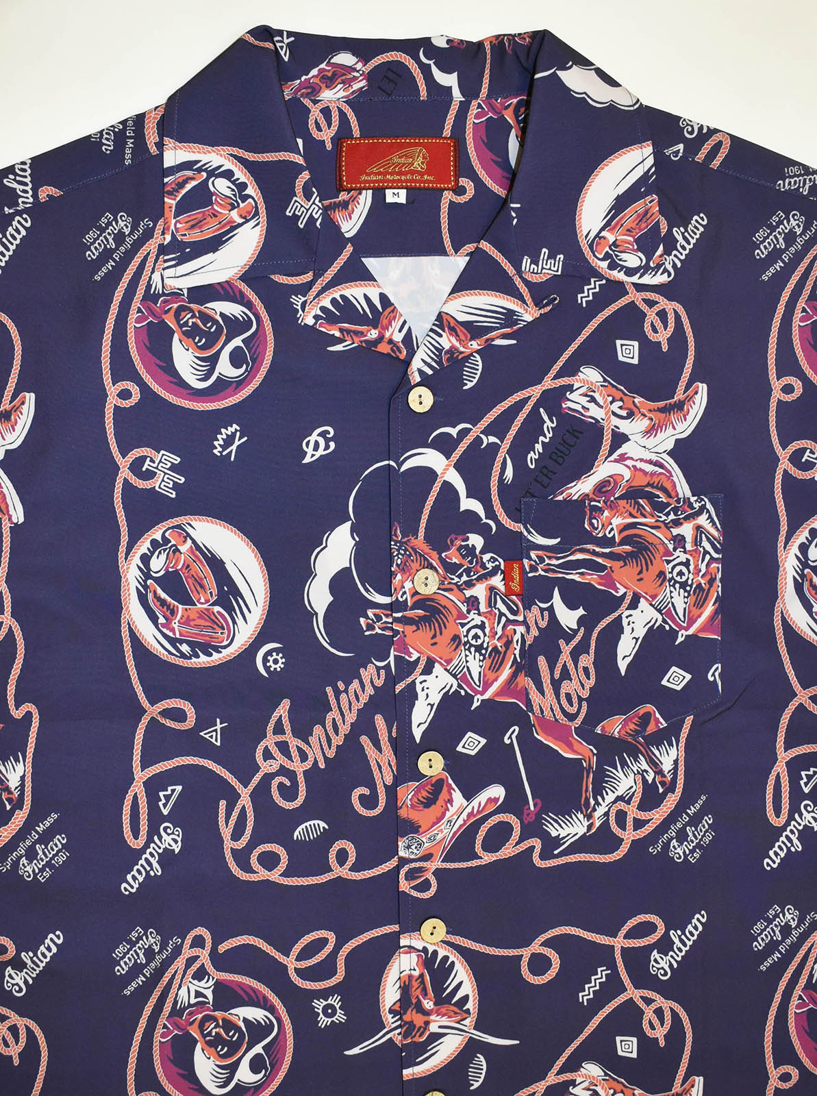 Bandana Print OpenCollar Shirt "HANDPAINT"