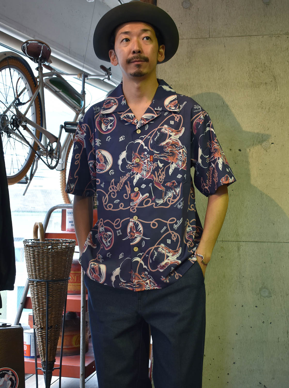 Bandana Print OpenCollar Shirt "HANDPAINT"