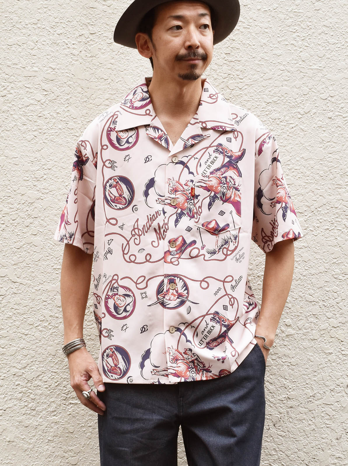 Bandana Print OpenCollar Shirt "HANDPAINT"