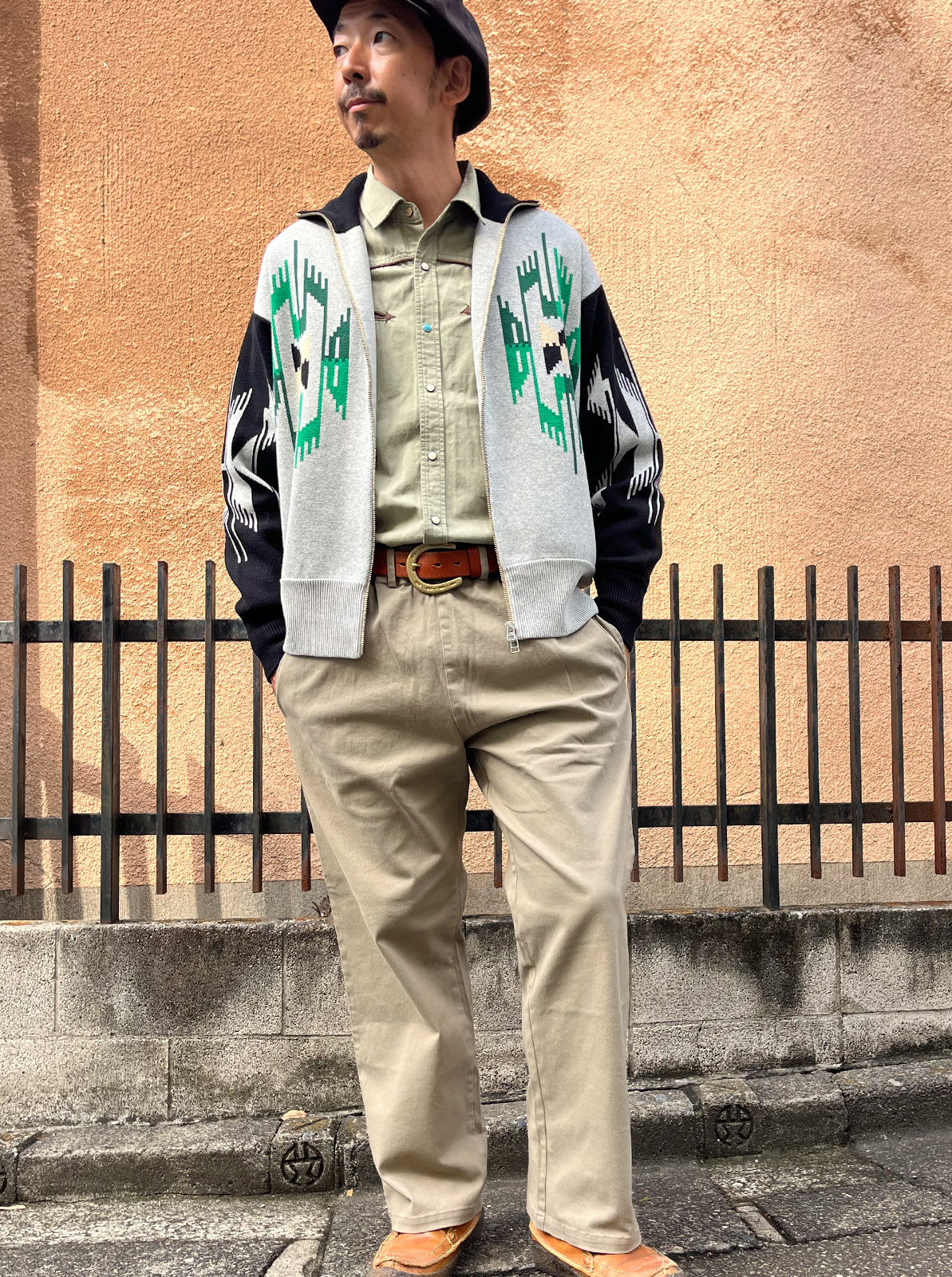 W-Jacquard Zip-up Jacket "CHIMAYO"