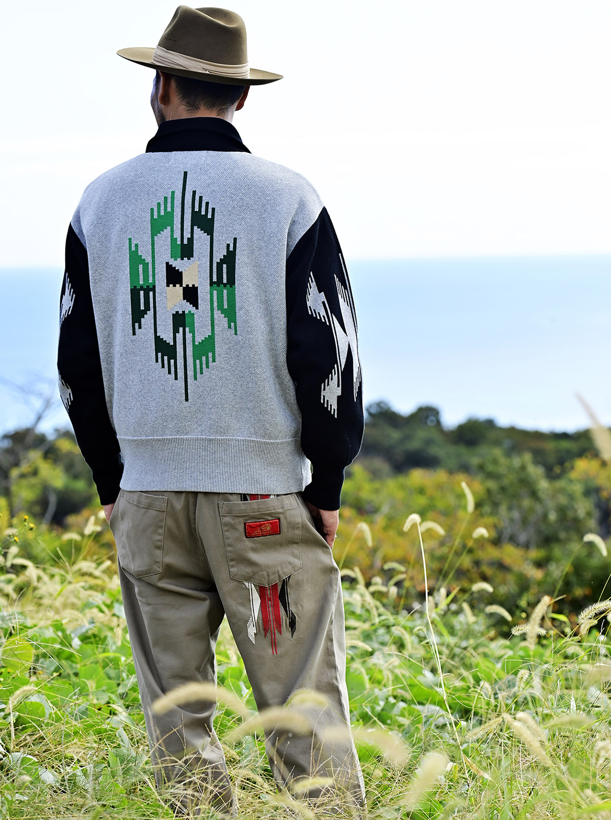 W-Jacquard Zip-up Jacket "CHIMAYO"