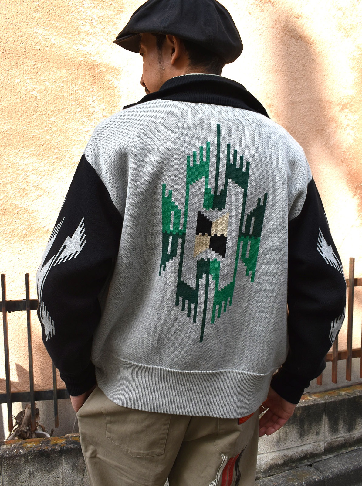 W-Jacquard Zip-up Jacket "CHIMAYO"
