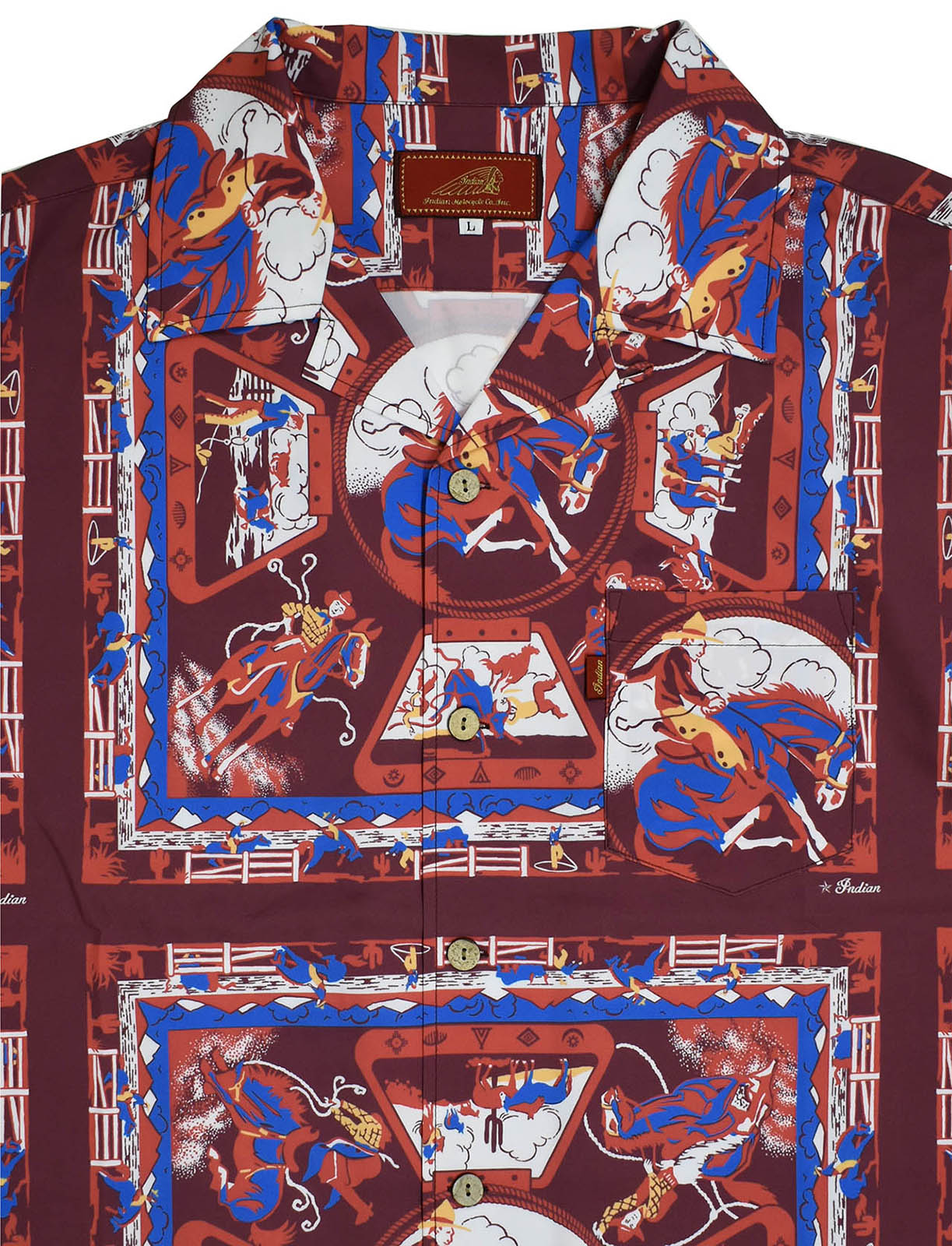 Bandana Print OpenCollar Shirt "RODEO"