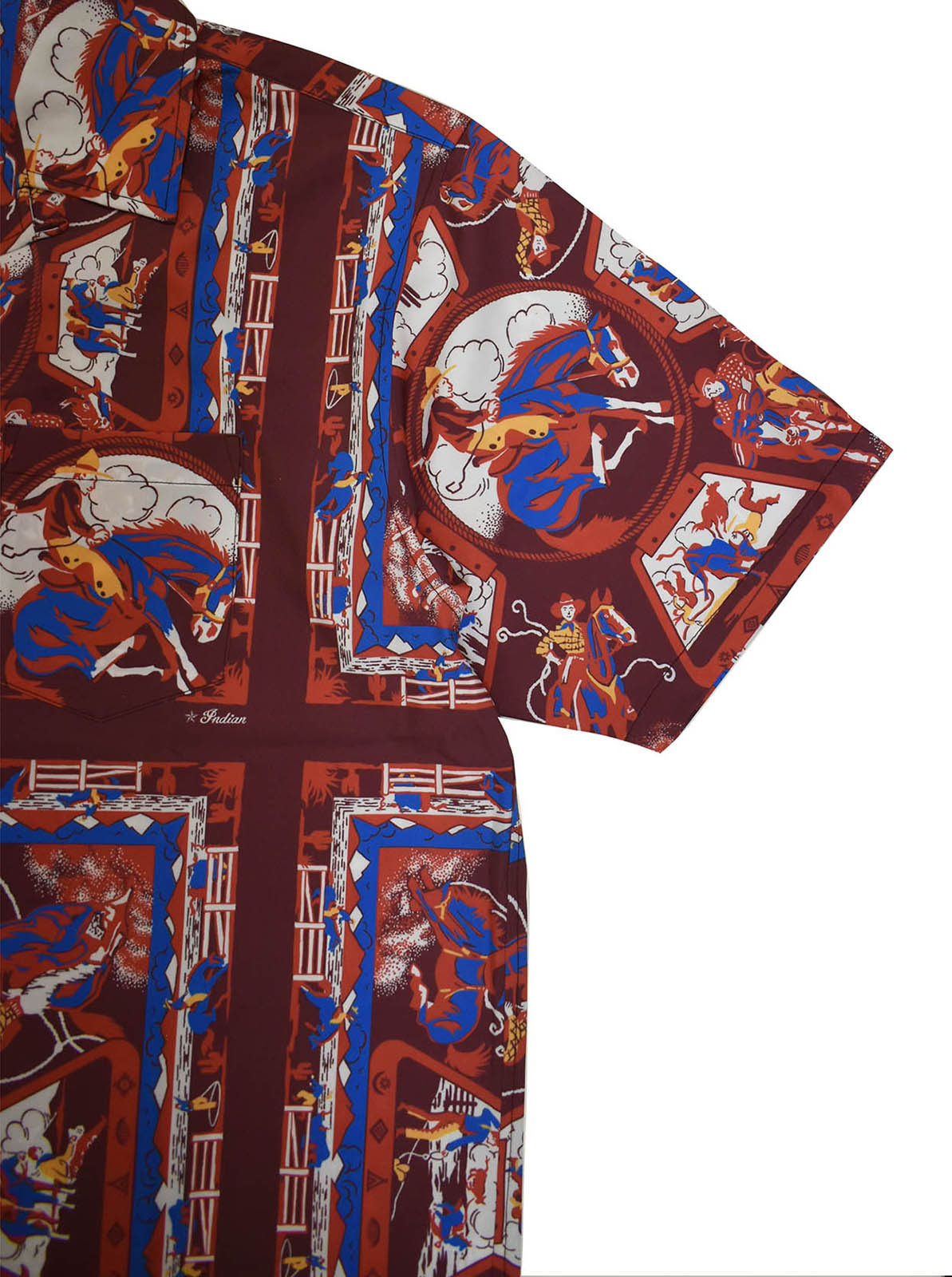 Bandana Print OpenCollar Shirt "RODEO"