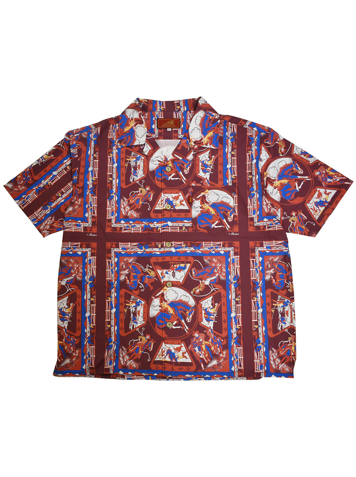 Bandana Print OpenCollar Shirt "RODEO"