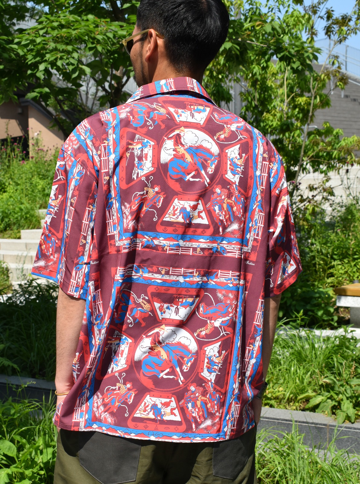 Bandana Print OpenCollar Shirt "RODEO"