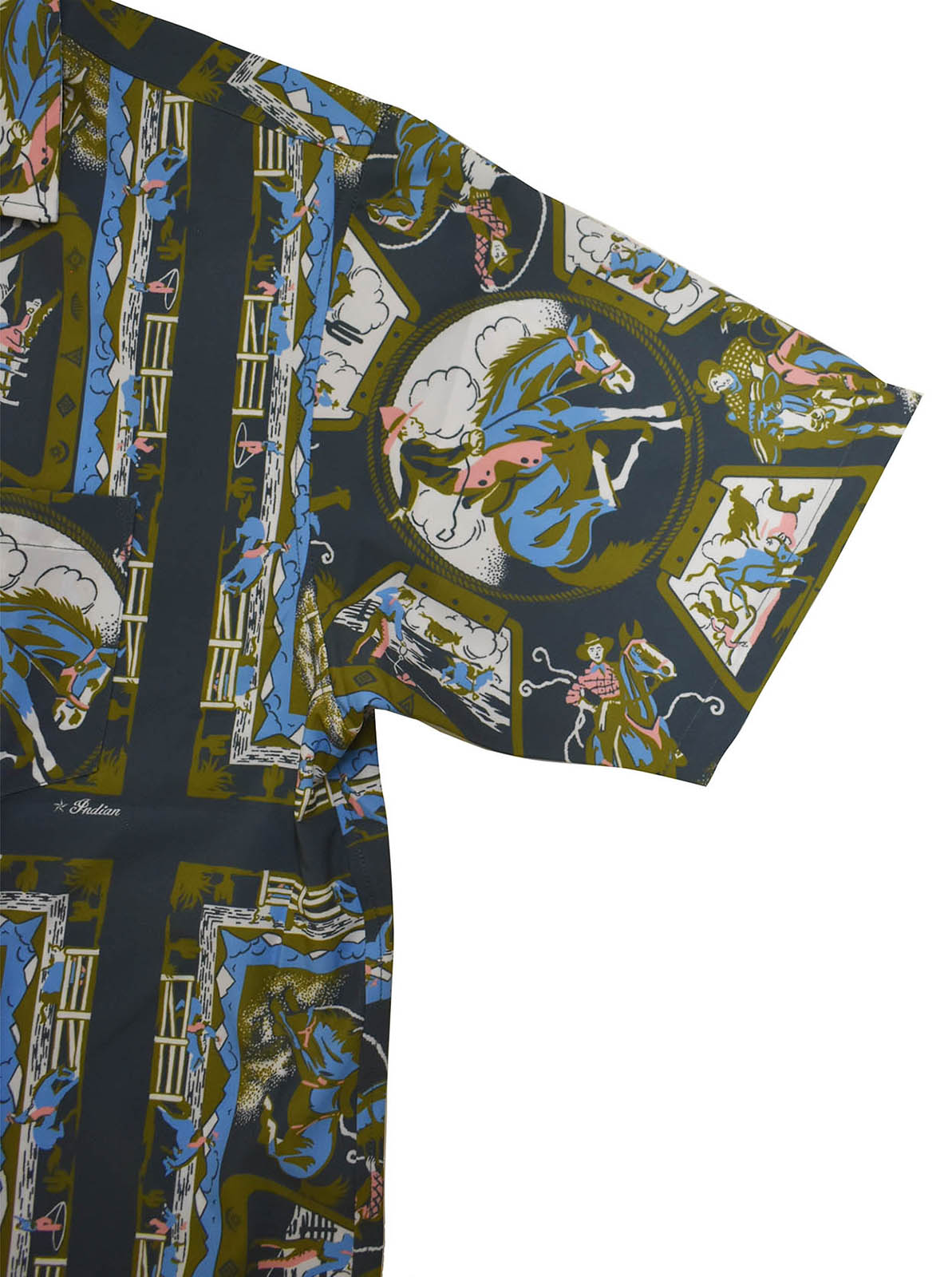 Bandana Print OpenCollar Shirt "RODEO"