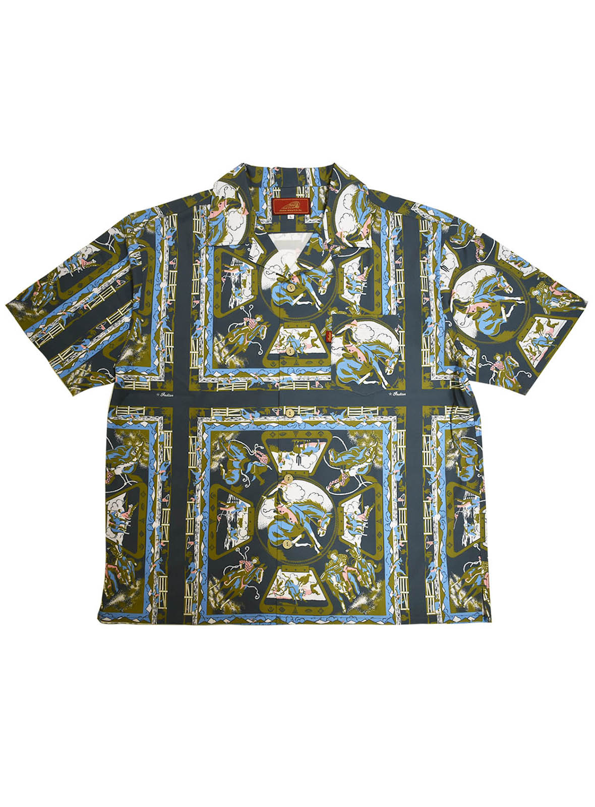 Bandana Print OpenCollar Shirt "RODEO"