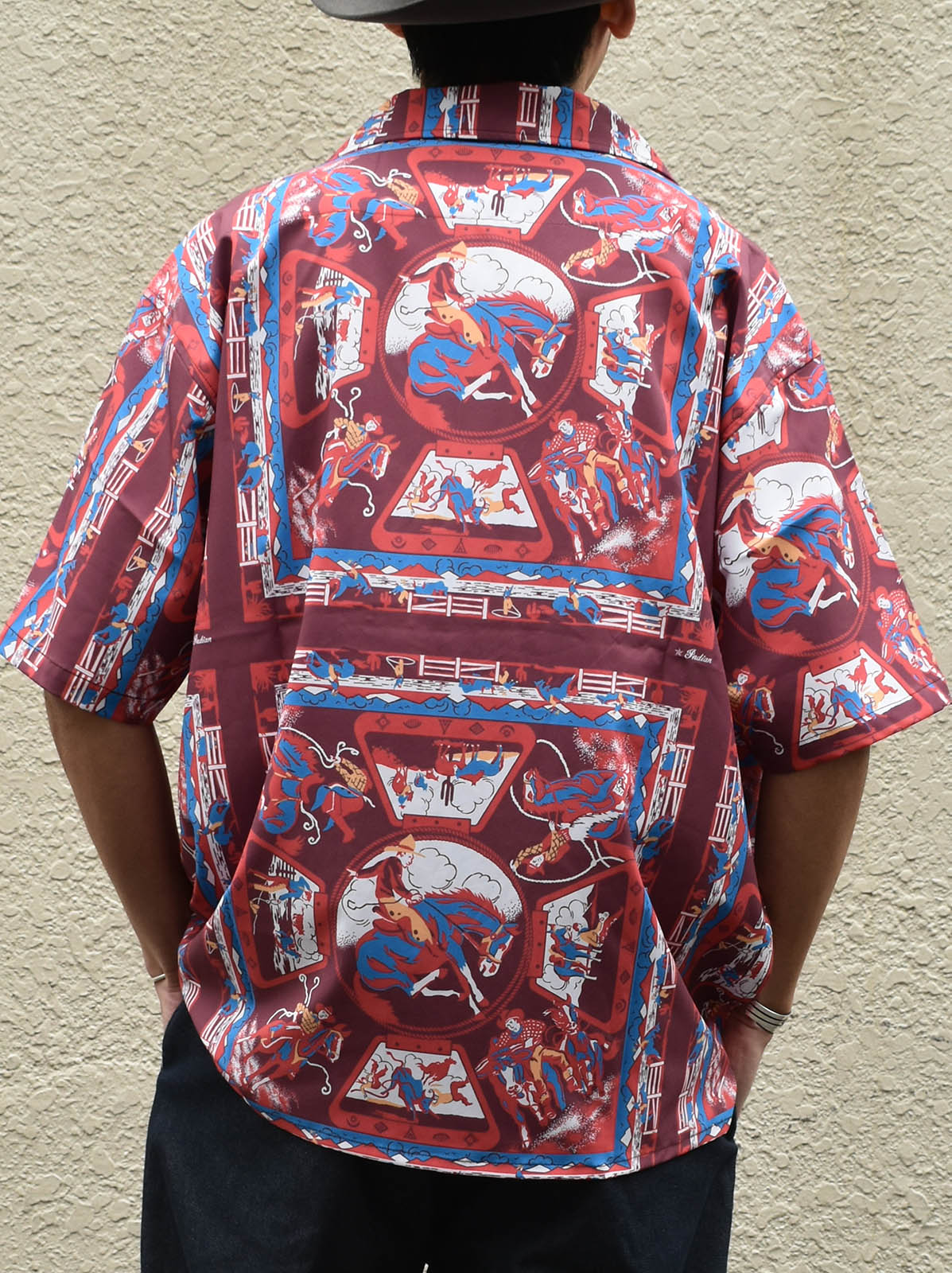 Bandana Print OpenCollar Shirt "RODEO"