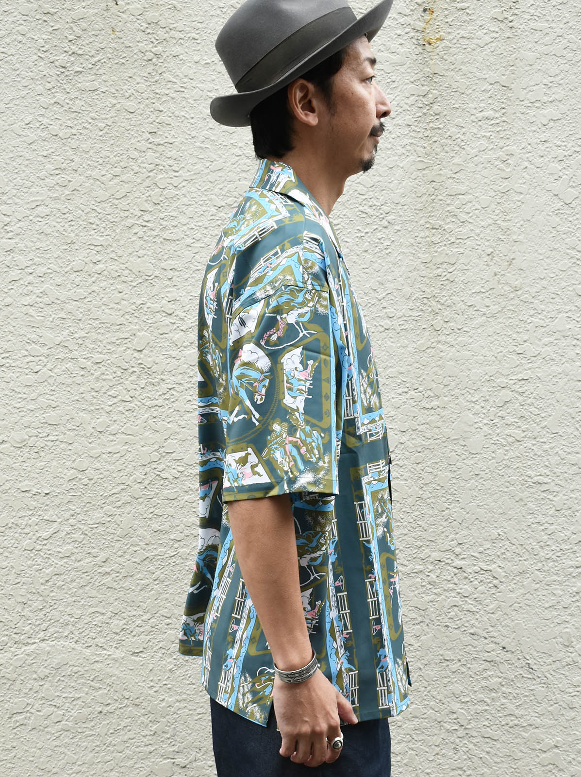 Bandana Print OpenCollar Shirt "RODEO"