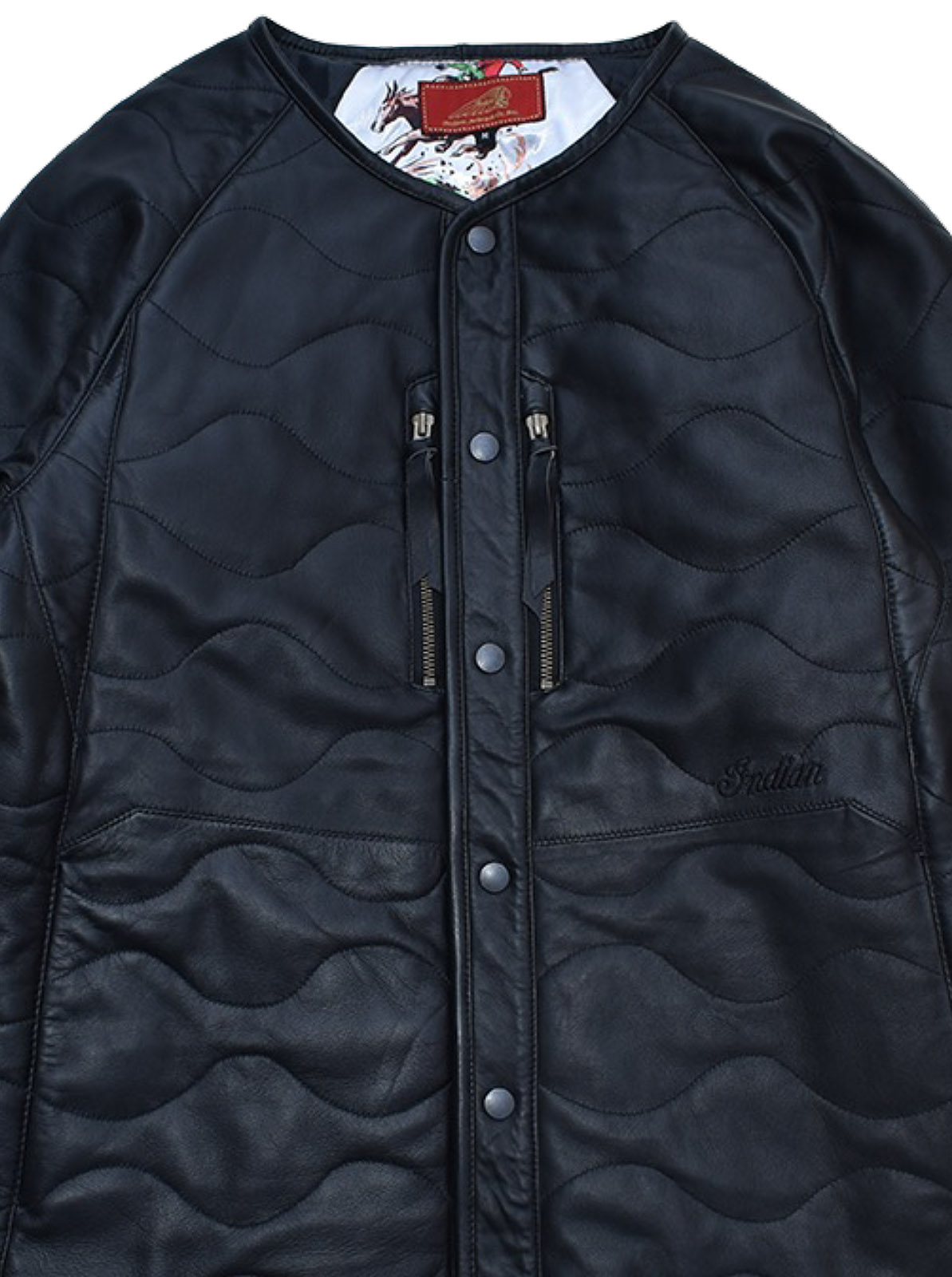 Leather Quilt Jacket
