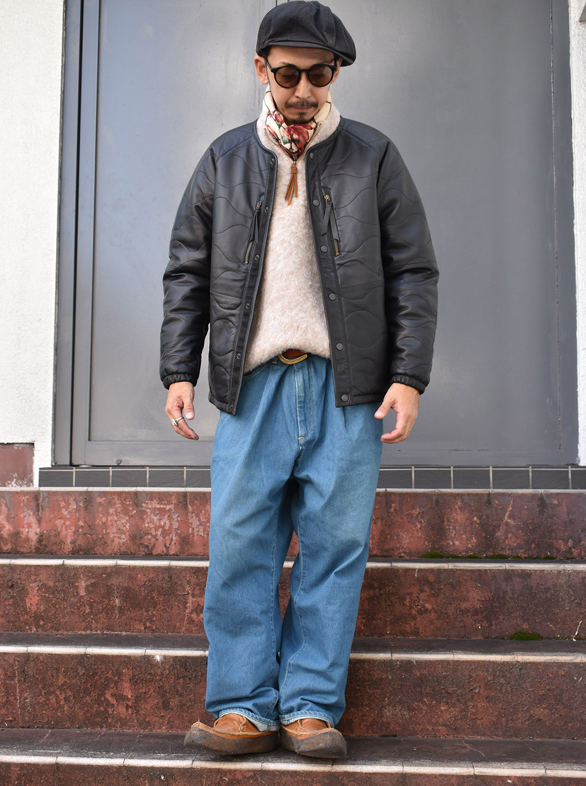 Leather Quilt Jacket