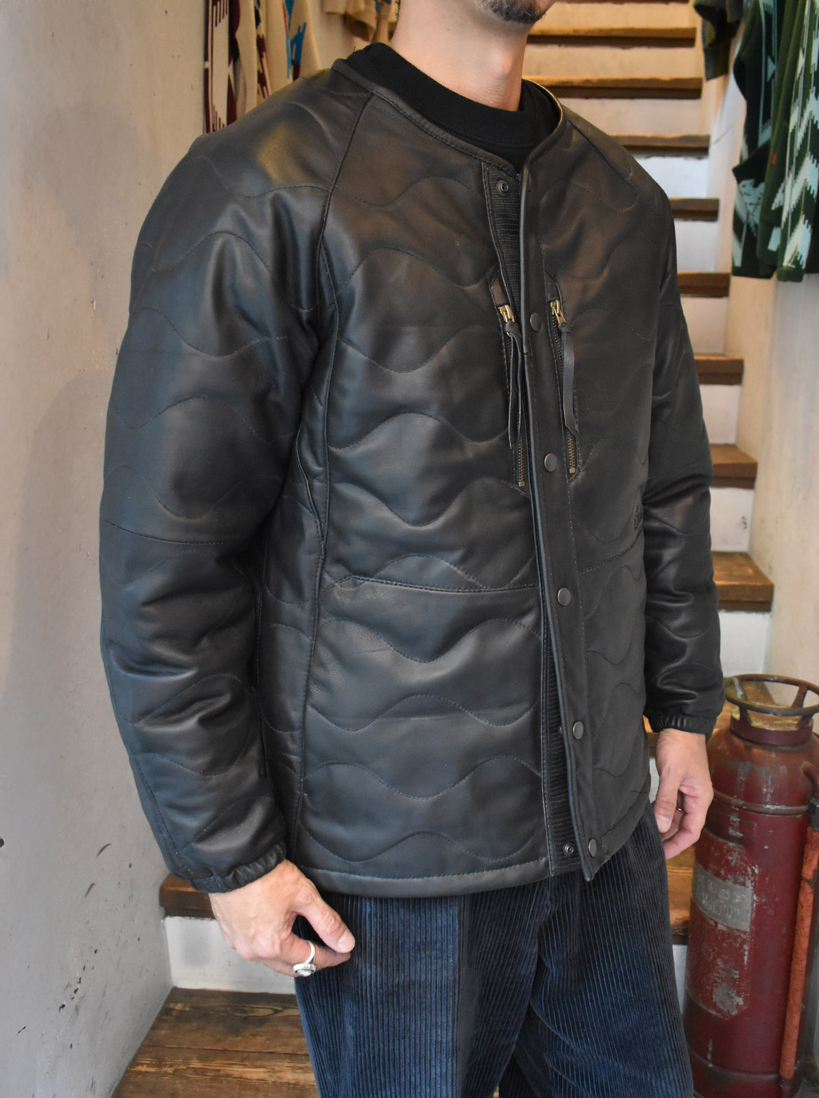 Leather Quilt Jacket