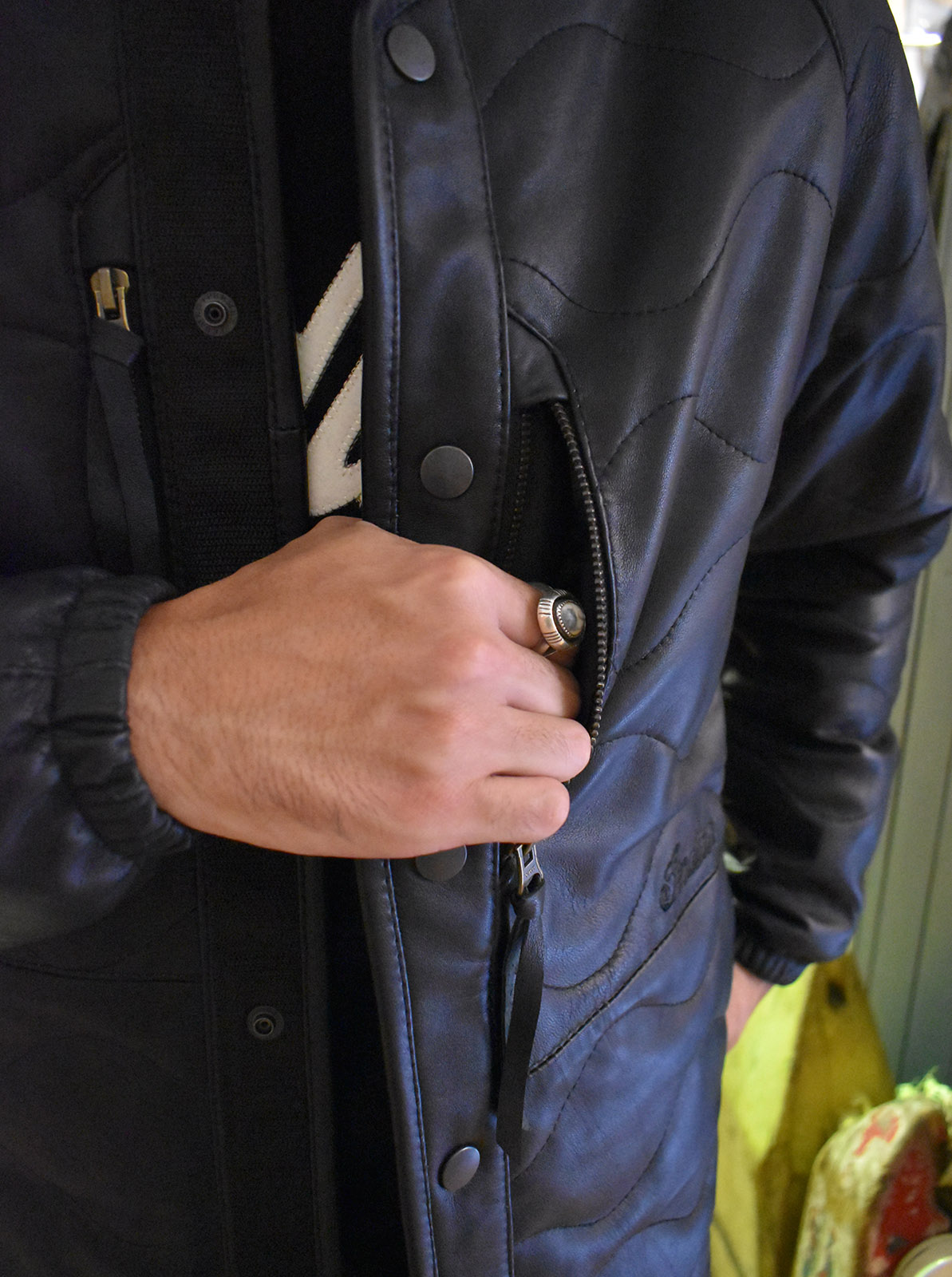 Leather Quilt Jacket