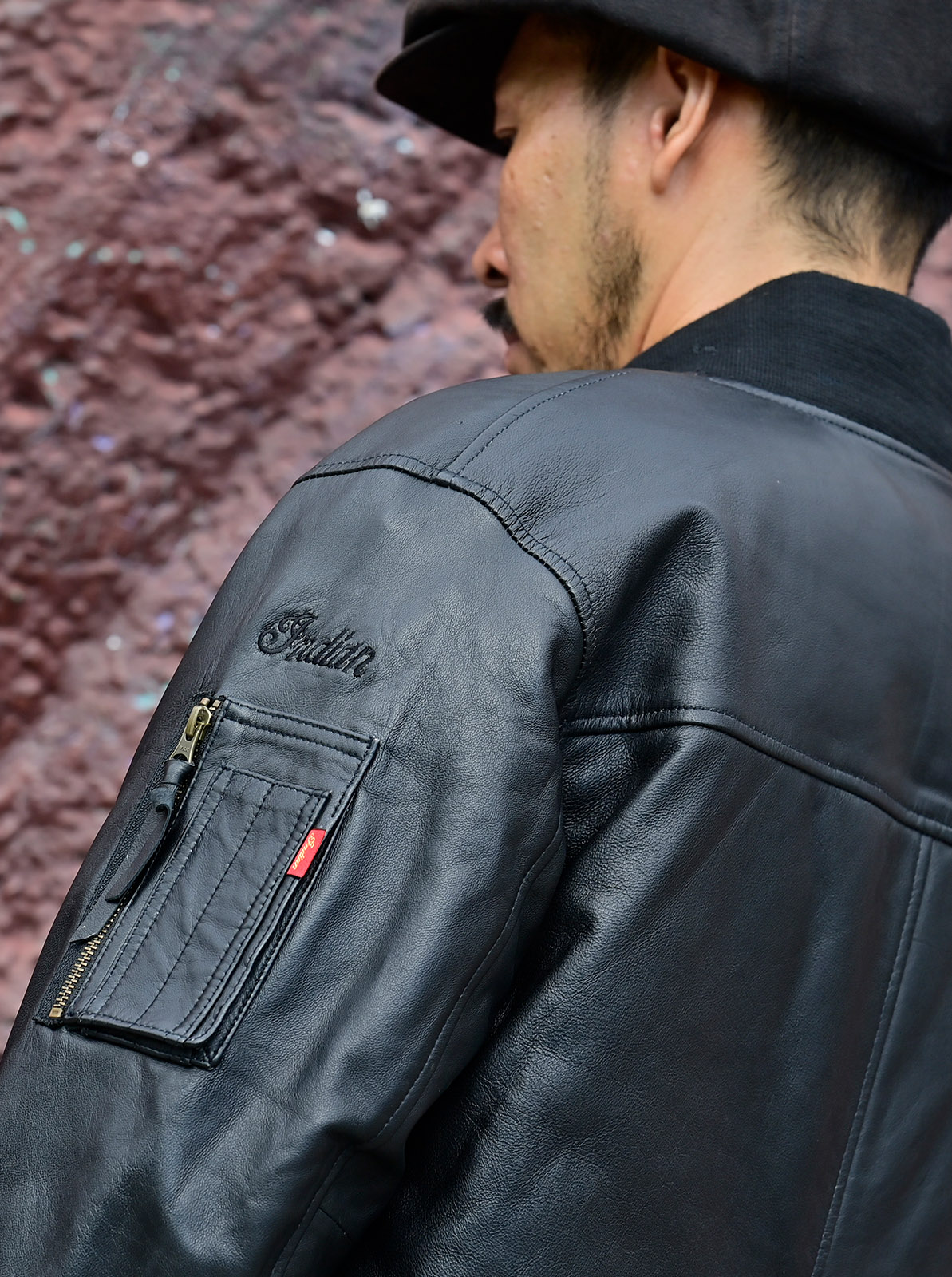 Leather MA-1 Jacket