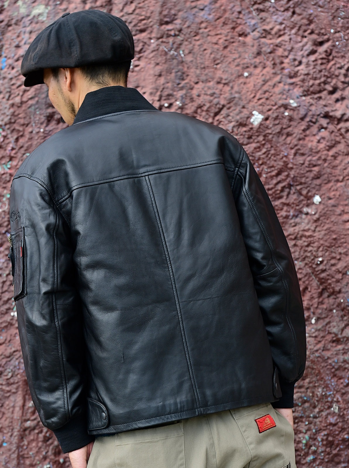 Leather MA-1 Jacket