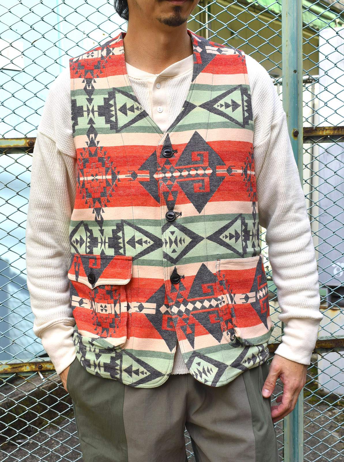 NAVAJO JACQUARD WORK VEST