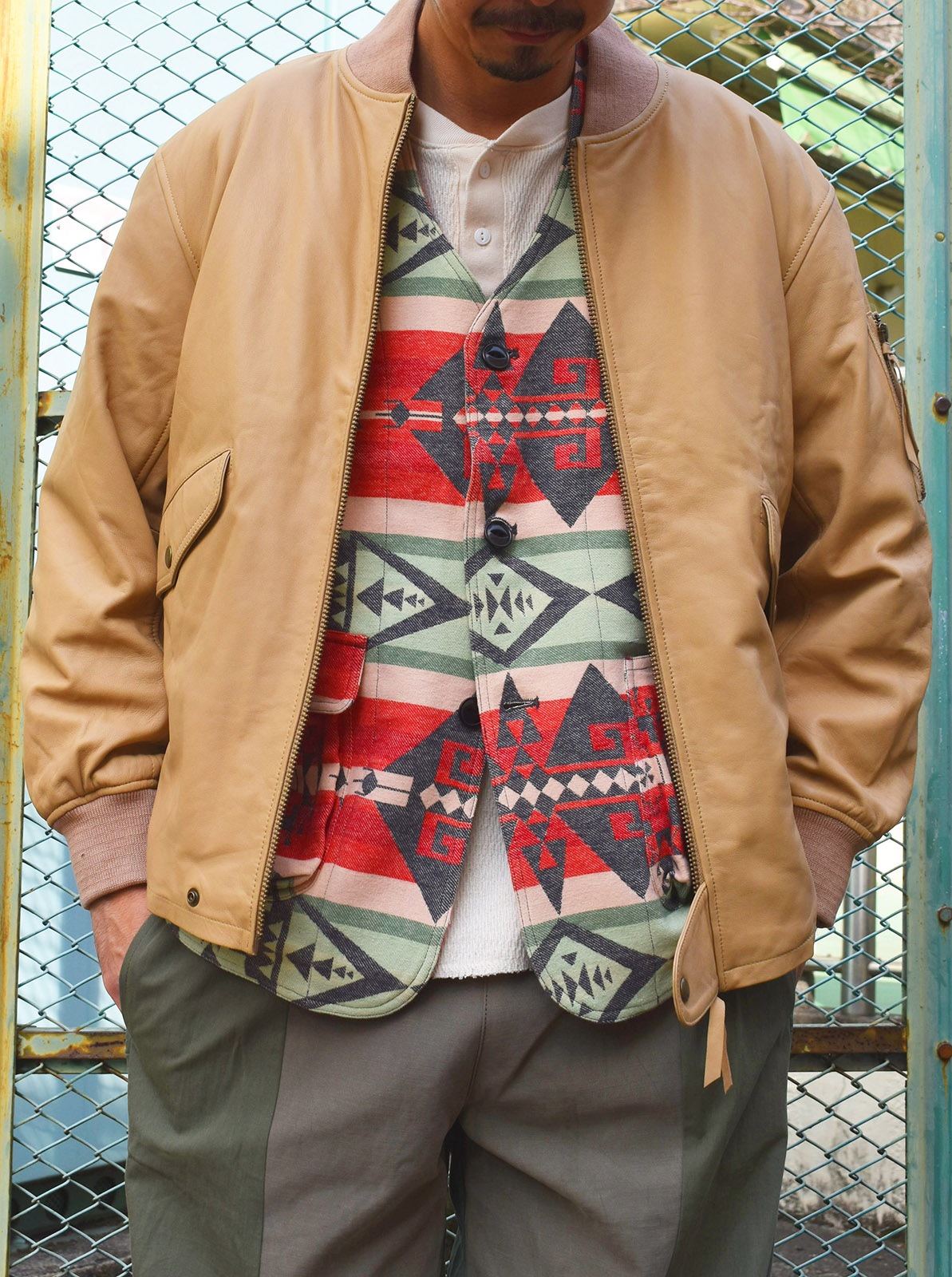 NAVAJO JACQUARD WORK VEST