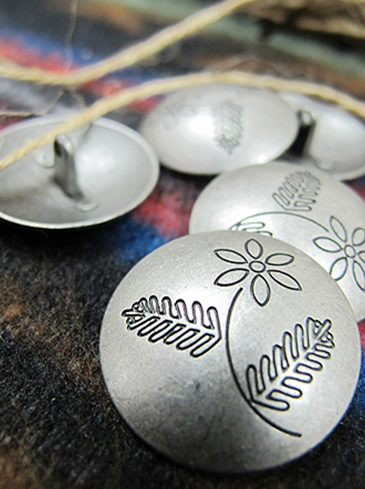 Indian Original Concho Button "Flower"