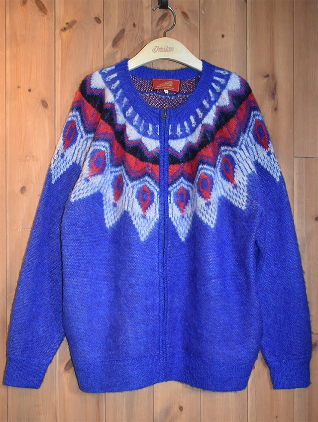 Mohair knit Zip-Cardigan "Feather"