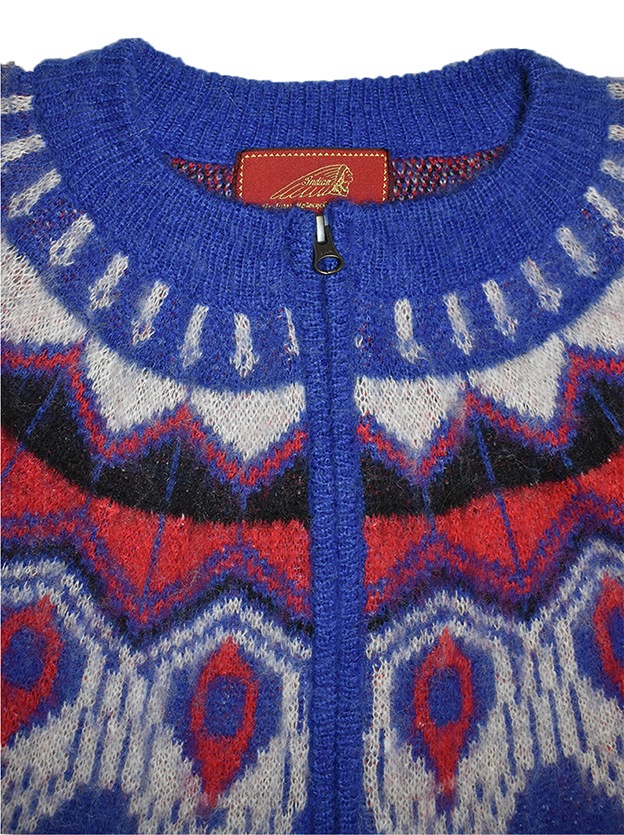 Mohair knit Zip-Cardigan "Feather"