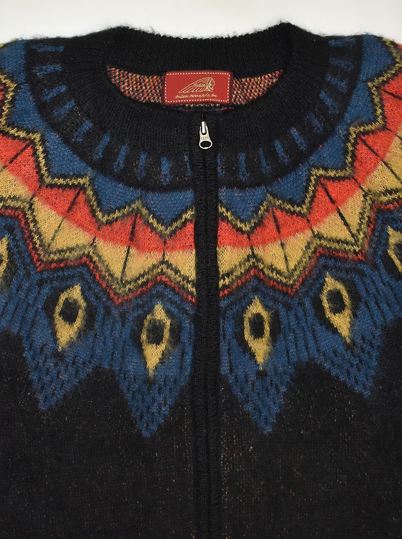 Mohair knit Zip-Cardigan "Feather"