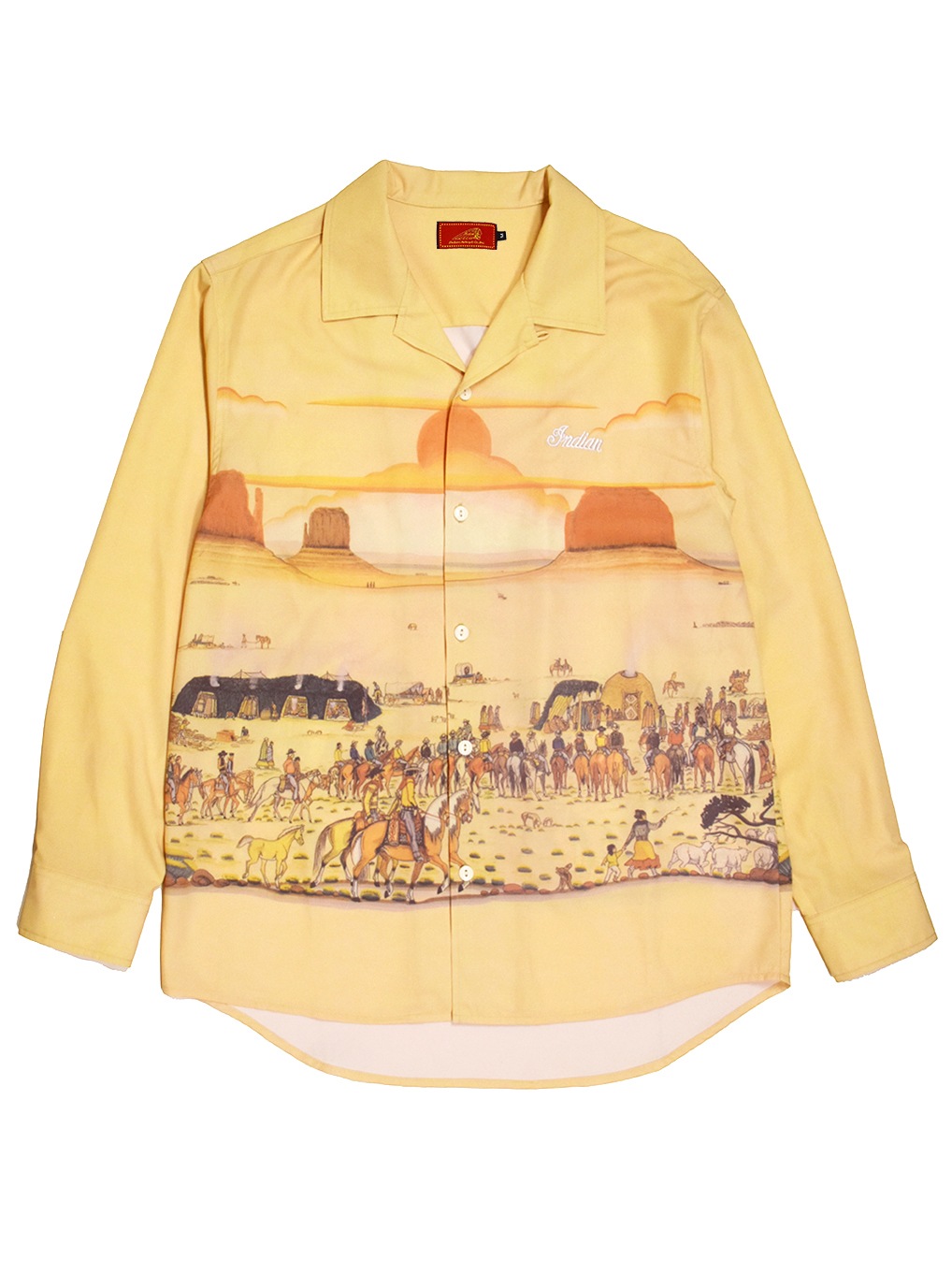 All-over-print OpenCollar L/S Shirt