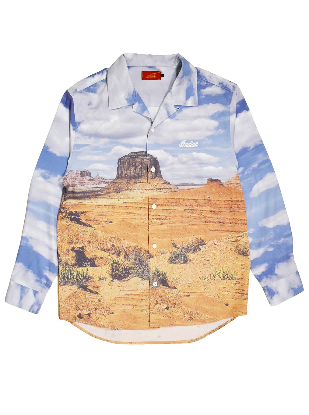 All-over-print OpenCollar L/S Shirt