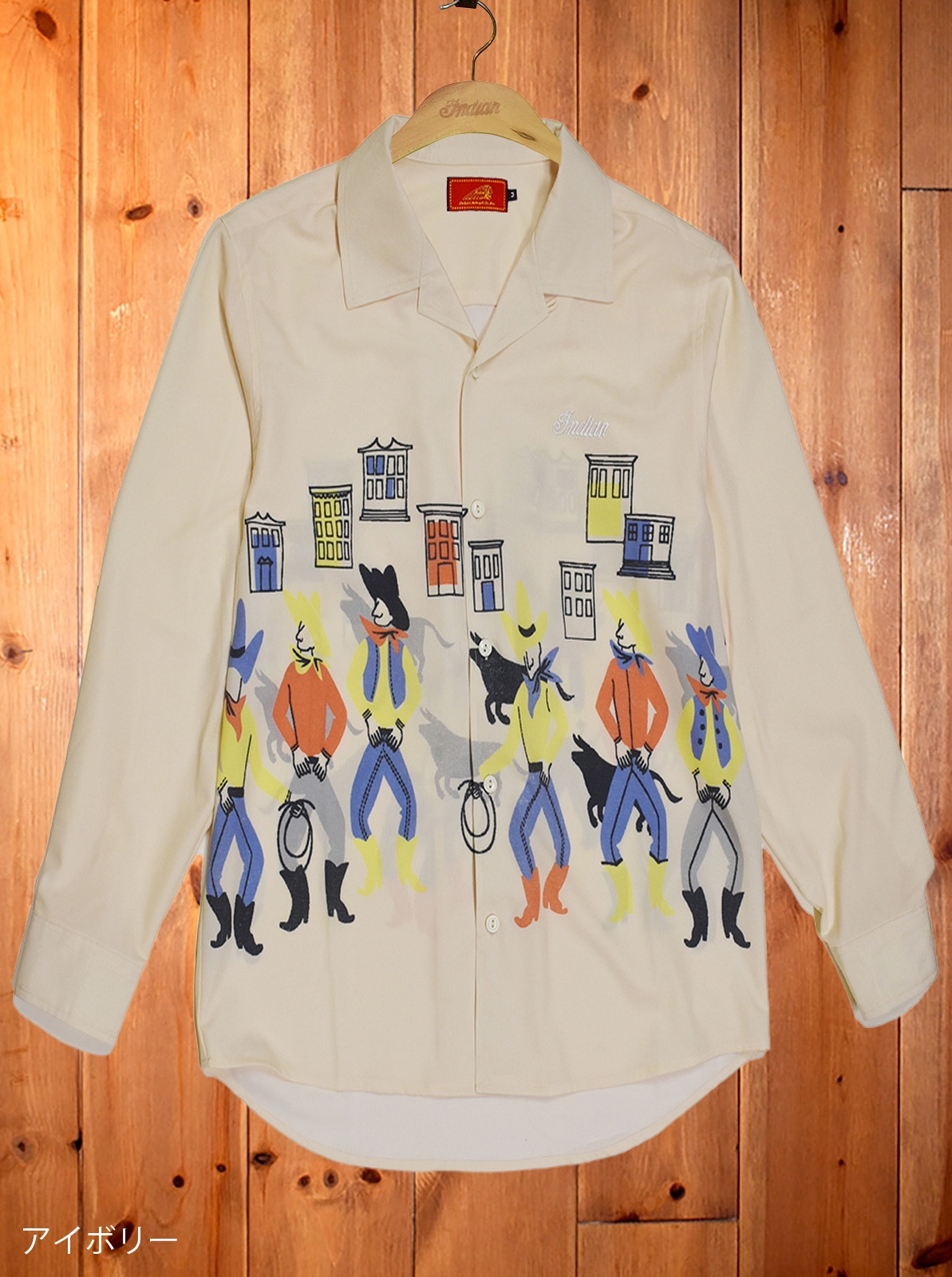 All-over-print OpenCollar L/S Shirt