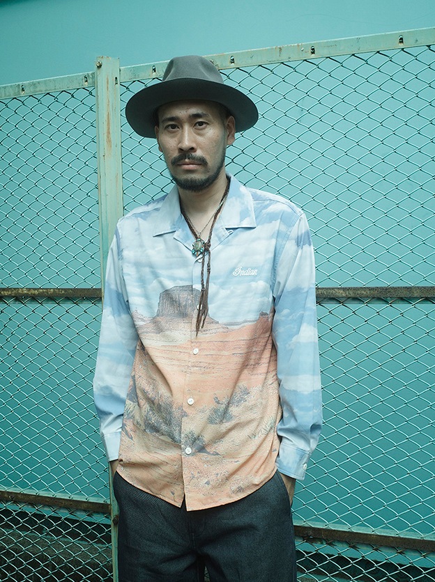 All-over-print OpenCollar L/S Shirt