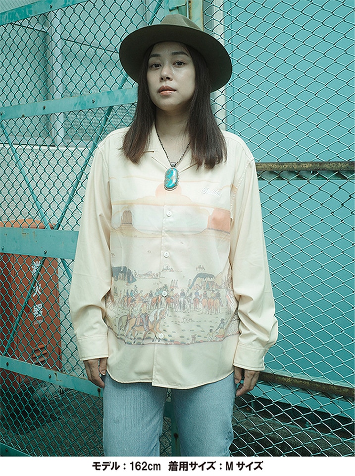 All-over-print OpenCollar L/S Shirt