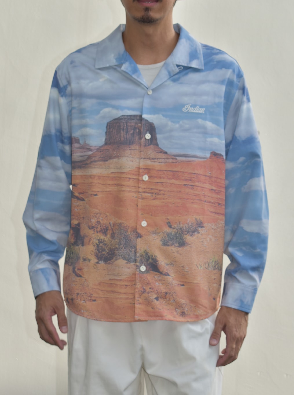 All-over-print OpenCollar L/S Shirt