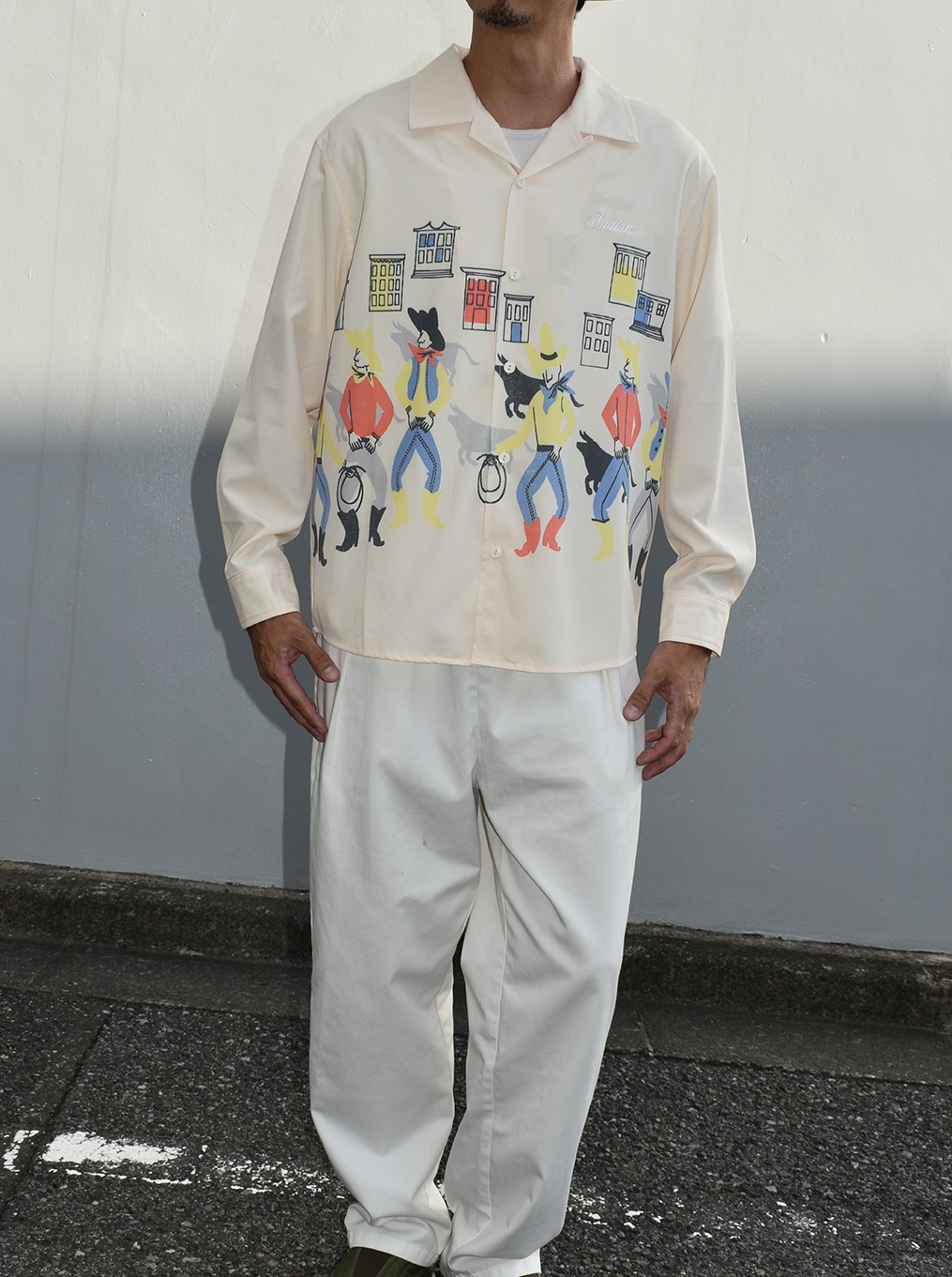All-over-print OpenCollar L/S Shirt