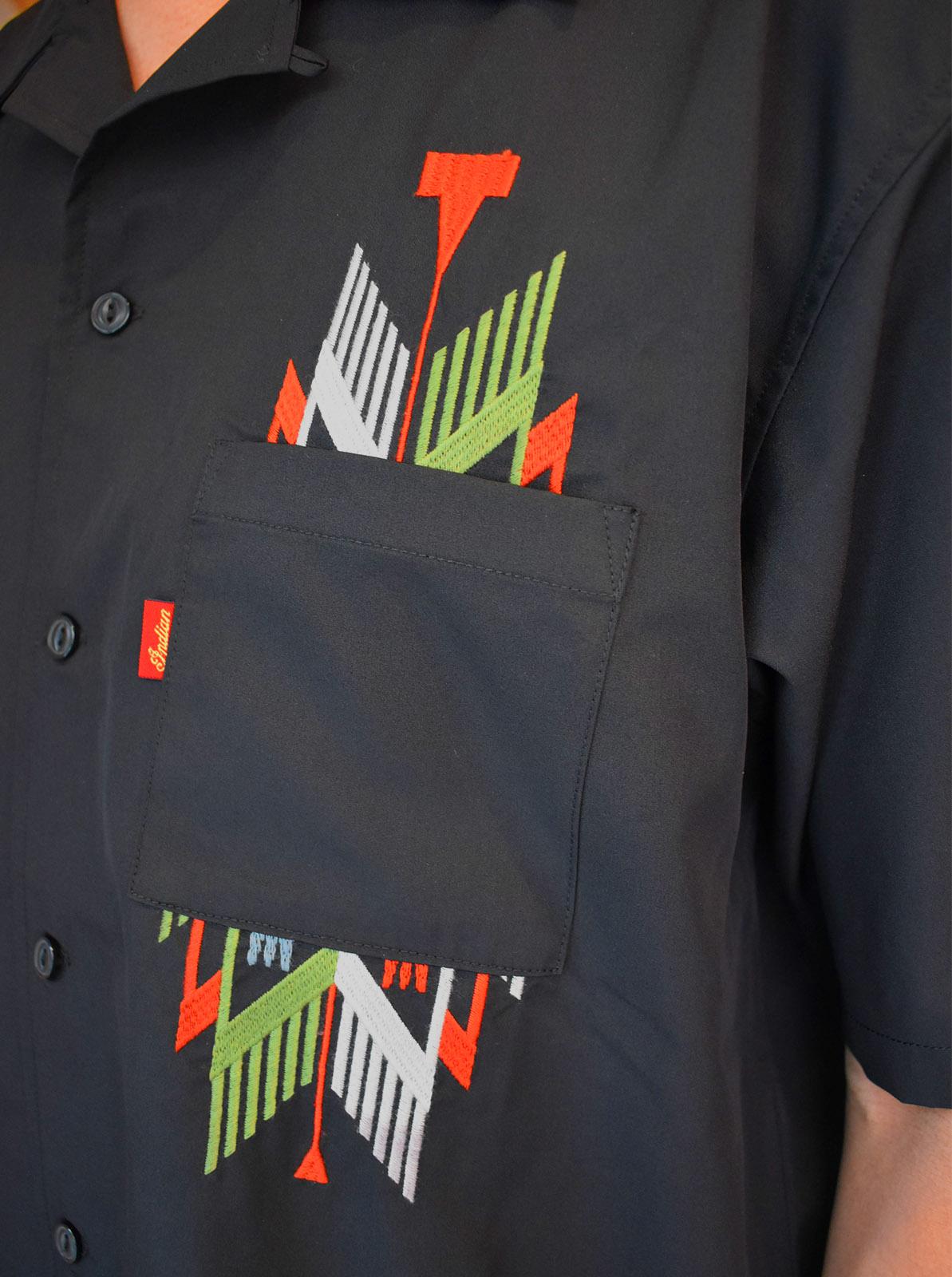 Embroidery Open Collar Shirt "CHIMAYO"