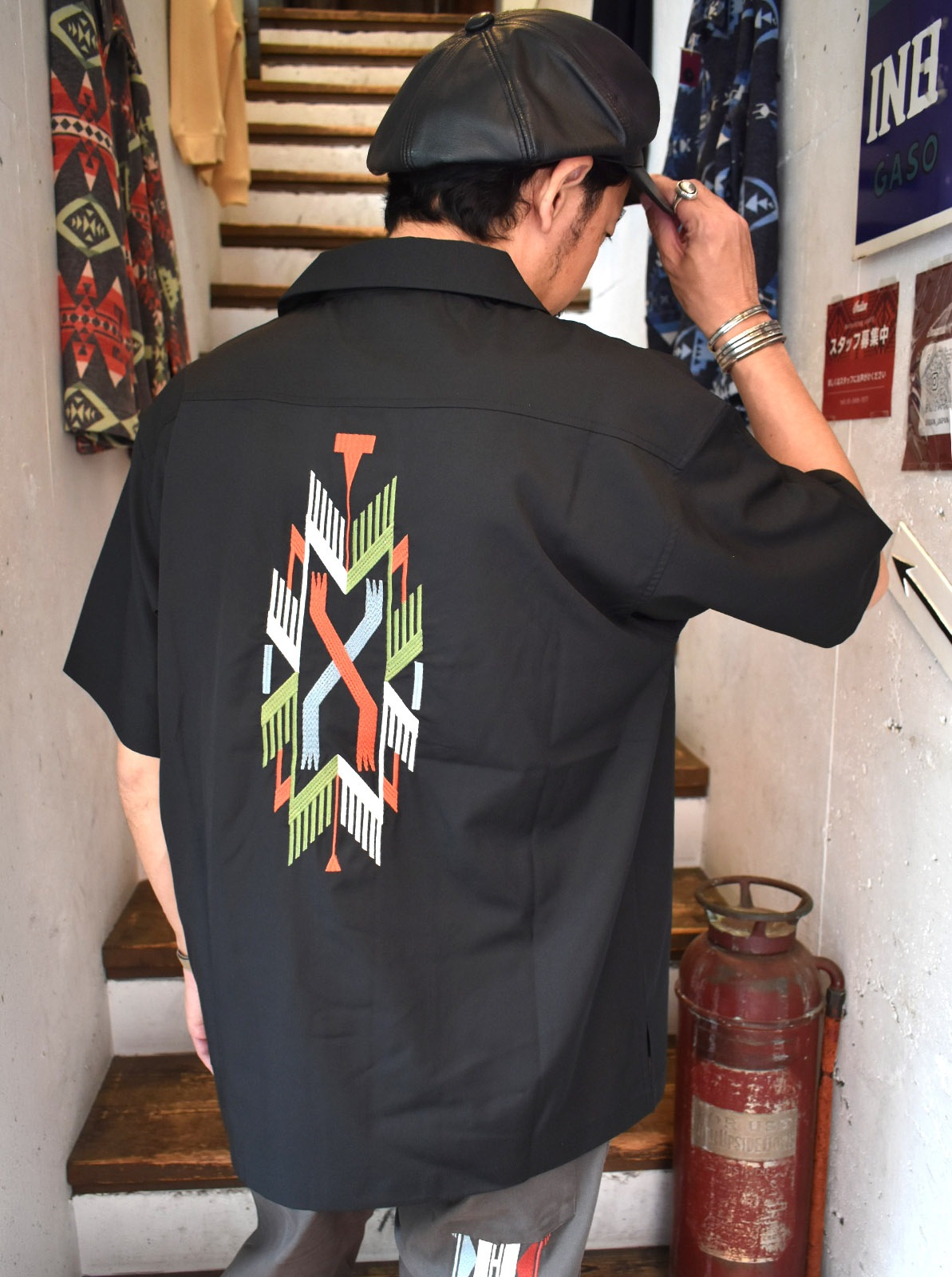 Embroidery Open Collar Shirt "CHIMAYO"