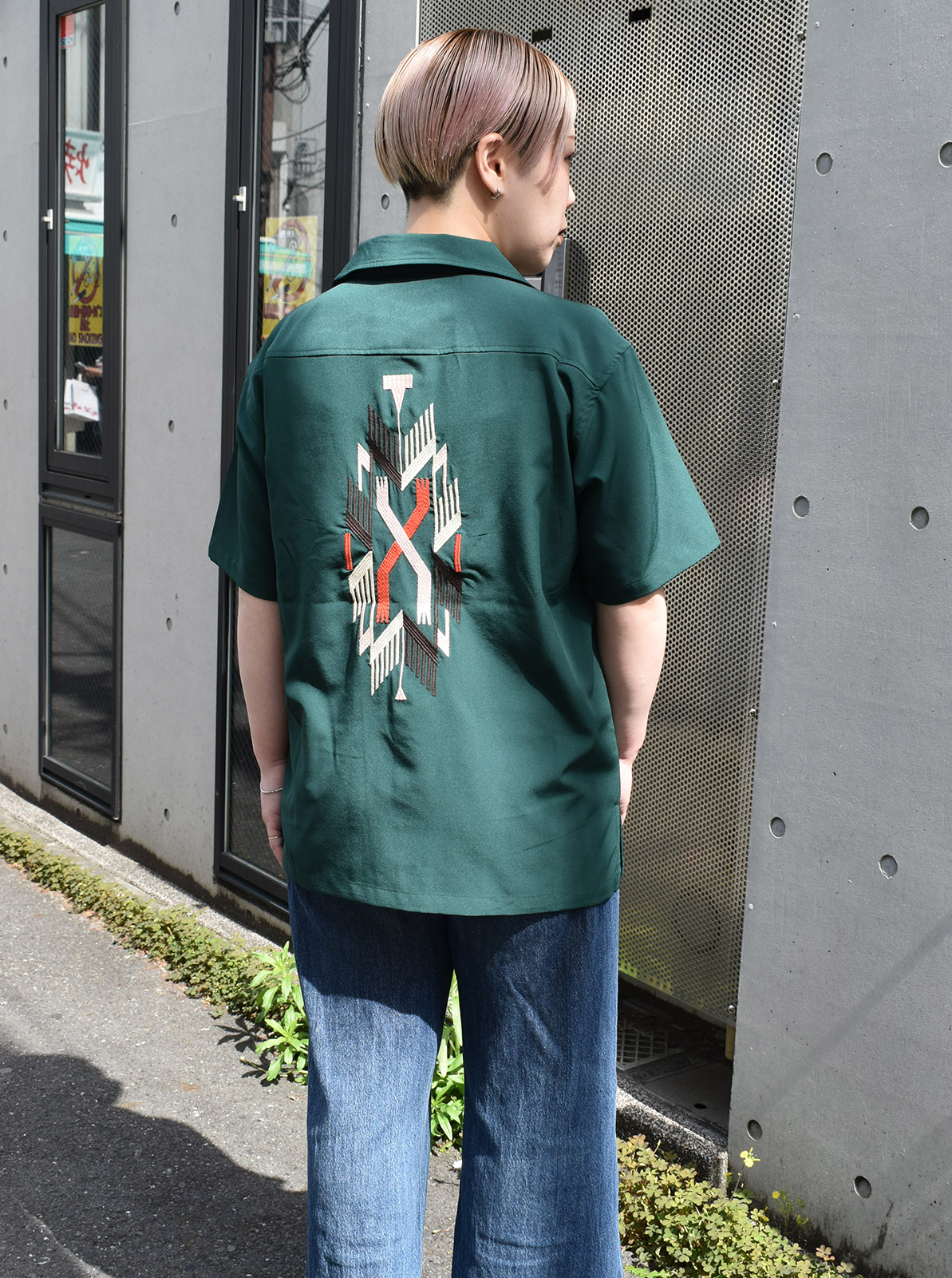 Embroidery Open Collar Shirt "CHIMAYO"