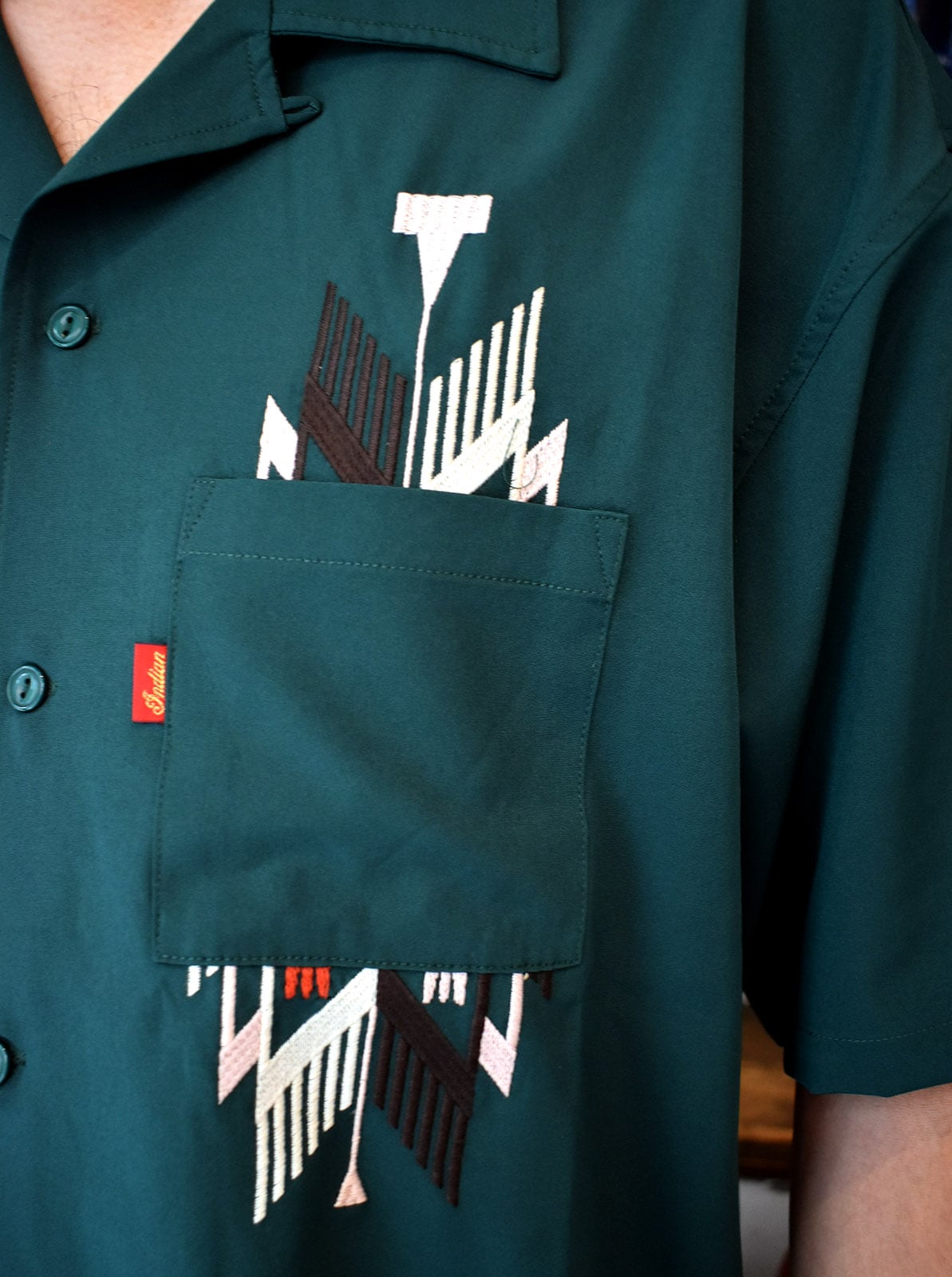 Embroidery Open Collar Shirt "CHIMAYO"