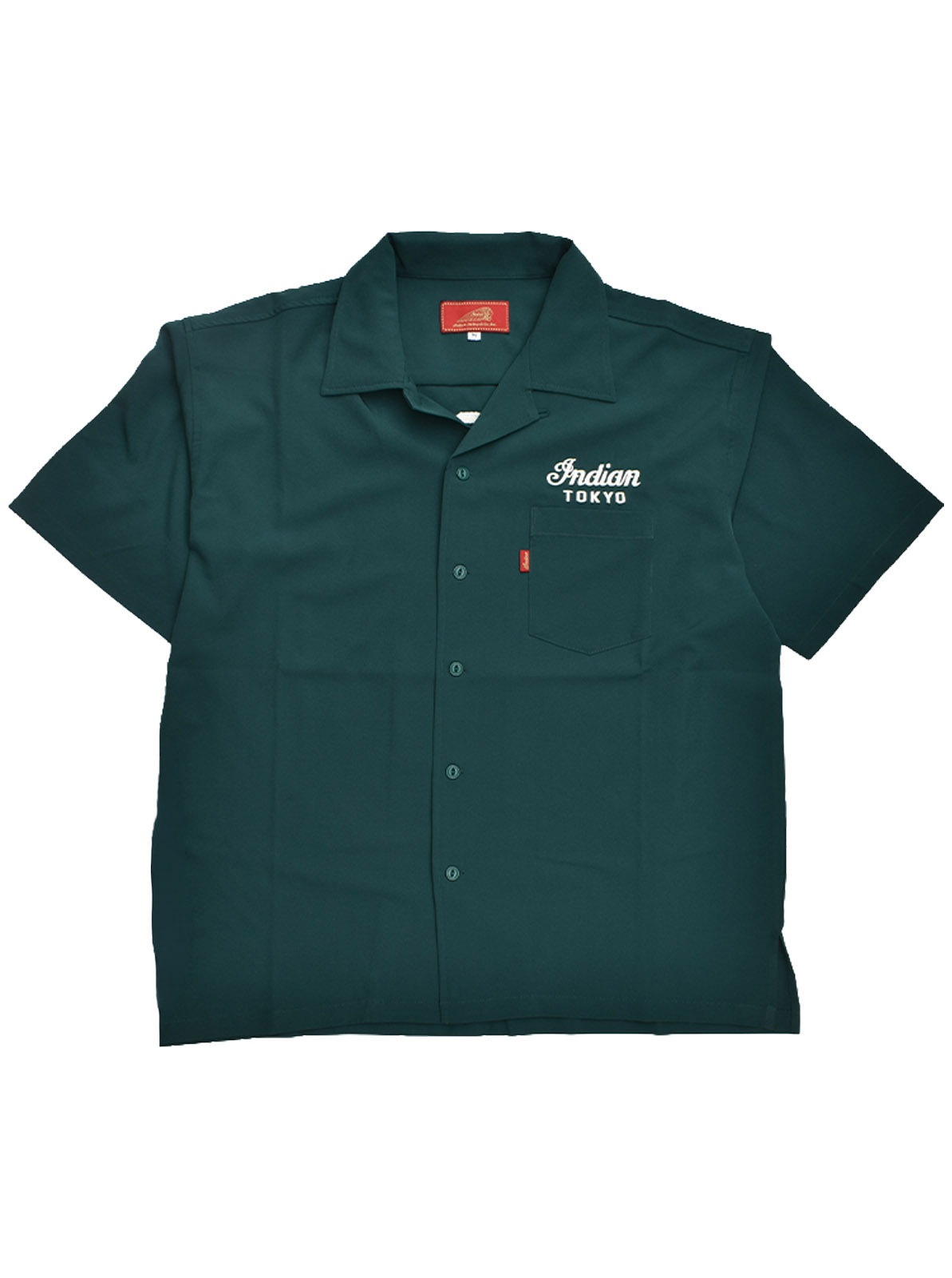 Embroidery Open Collar Shirt "MOTOCYCLE"