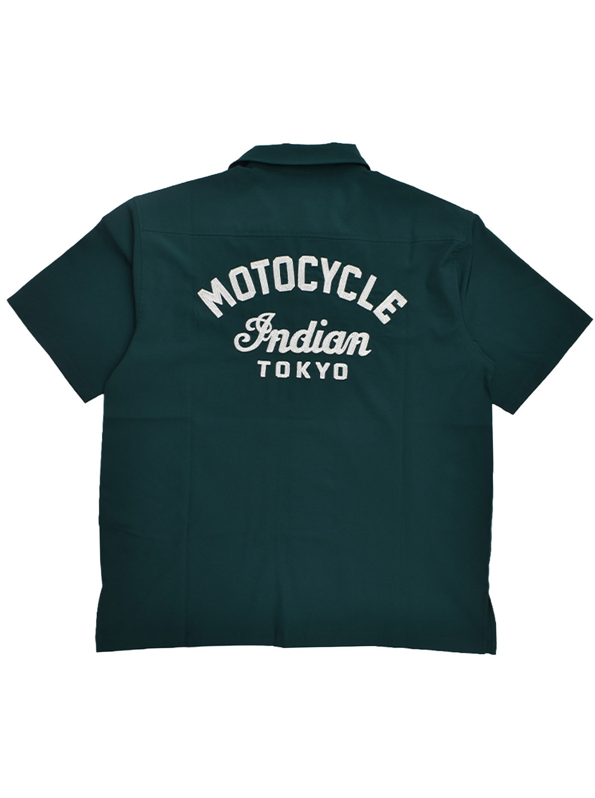 Embroidery Open Collar Shirt "MOTOCYCLE"